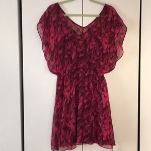 Express Pink Patterned Dress